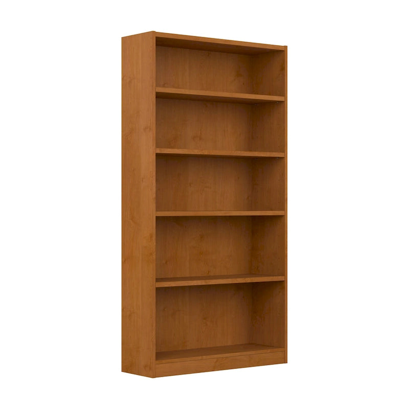 Tall 5-Shelf Bookcase Open Storage Display Unit Multi-Color Options