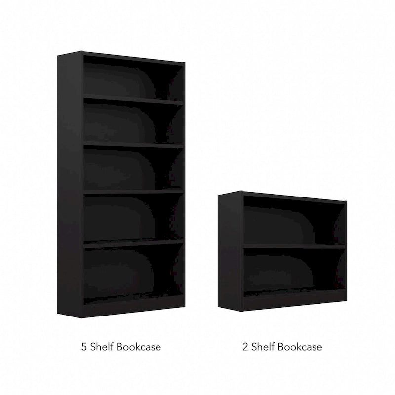 Tall 5-Shelf Bookcase Open Storage Display Unit Multi-Color Options
