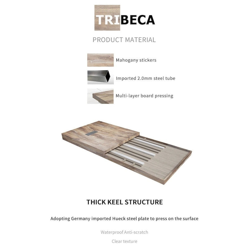 L-Shaped Executive Office Desk with Steel Frame and Wood Texture Surface