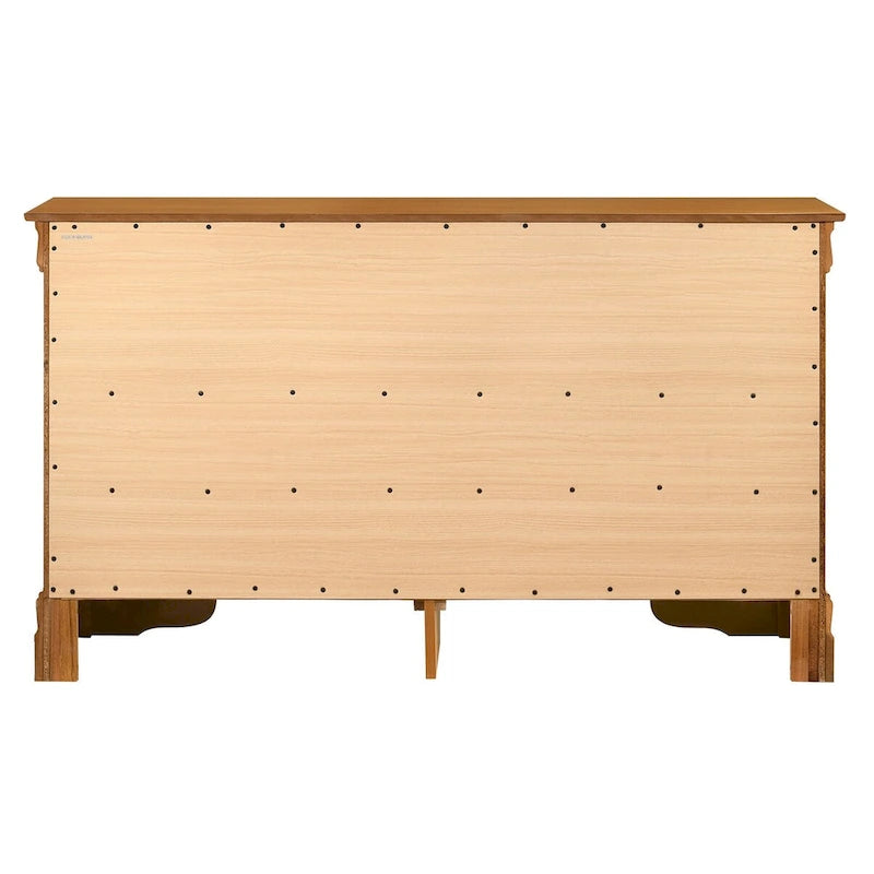 Classic 6-Drawer Dresser with Dovetailed Drawers and Curved Molding