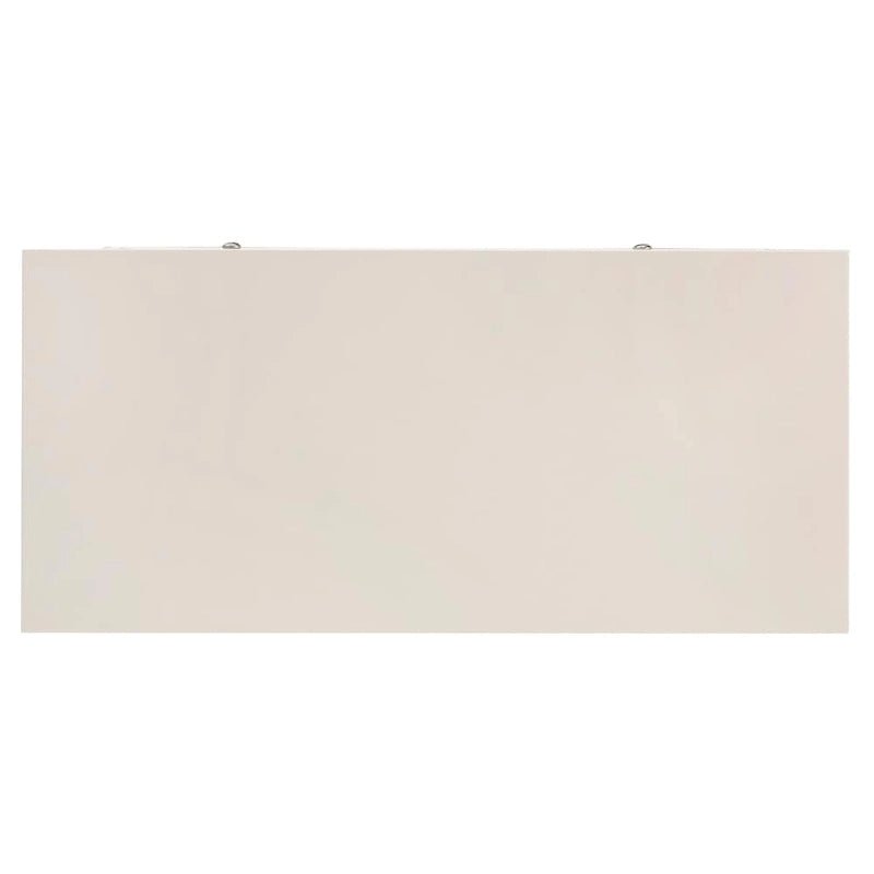 White Beige Linen Upholstered Dresser with Soft-Close Drawers Silver Knobs