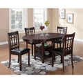 Transitional Cross Back Faux Leather Dining Side Chair Espresso Black Padded Seat