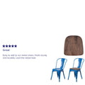 Rustic Walnut Wood Replacement Seat for Metal Dining Chairs Indoor
