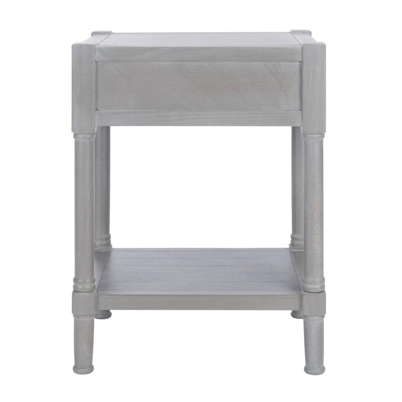 1-Drawer Accent Side Table with Turned Legs and Carved Details, Multi-Color