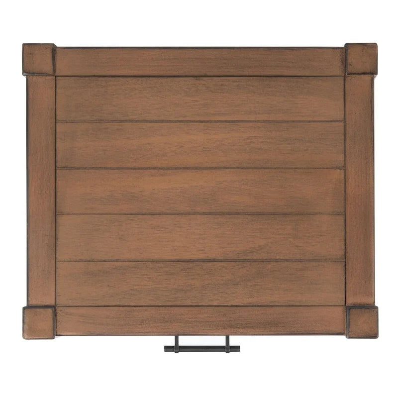 1-Drawer Accent Side Table with Turned Legs and Carved Details, Multi-Color