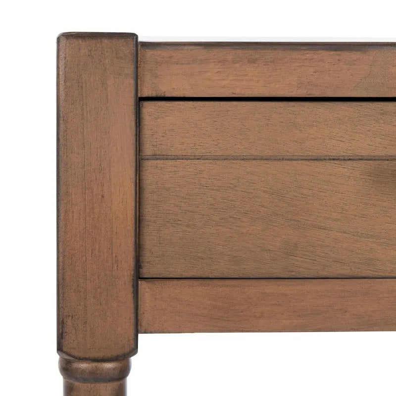 1-Drawer Accent Side Table with Turned Legs and Carved Details, Multi-Color