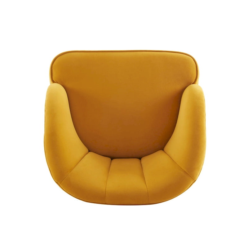 Geschwungener Clubsessel im Mid-Century-Modern-Stil aus Samt und Bouclé mit ausgestellten Holzbeinen