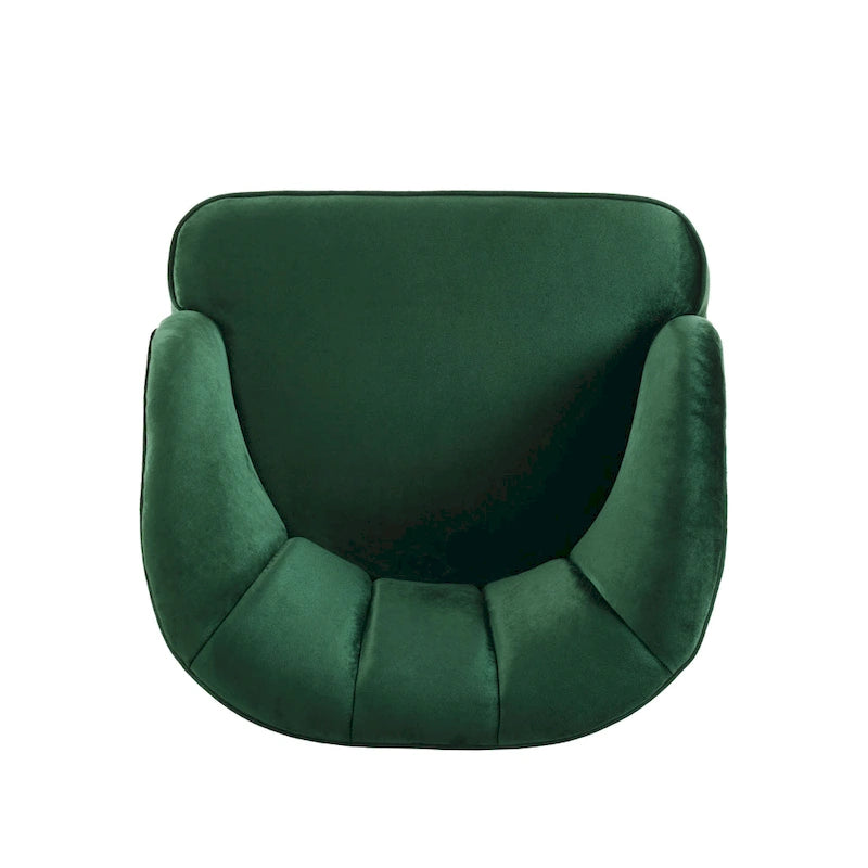 Geschwungener Clubsessel im Mid-Century-Modern-Stil aus Samt und Bouclé mit ausgestellten Holzbeinen