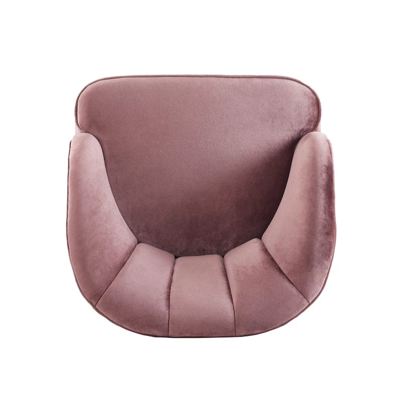 Geschwungener Clubsessel im Mid-Century-Modern-Stil aus Samt und Bouclé mit ausgestellten Holzbeinen