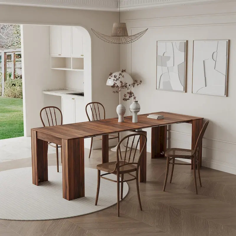 Extendable Console Dining Table Multi-Color Chipboard MDF Modern Style