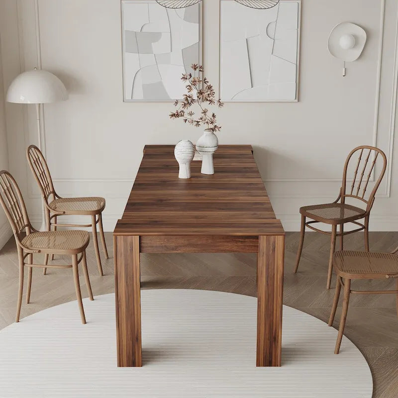 Extendable Console Dining Table Multi-Color Chipboard MDF Modern Style