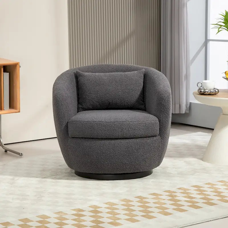 360° Swivel Barrel Accent Chair with Hidden Storage, Multi-Color Options