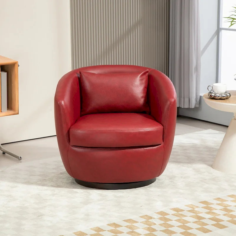360° Swivel Barrel Accent Chair with Hidden Storage, Multi-Color Options