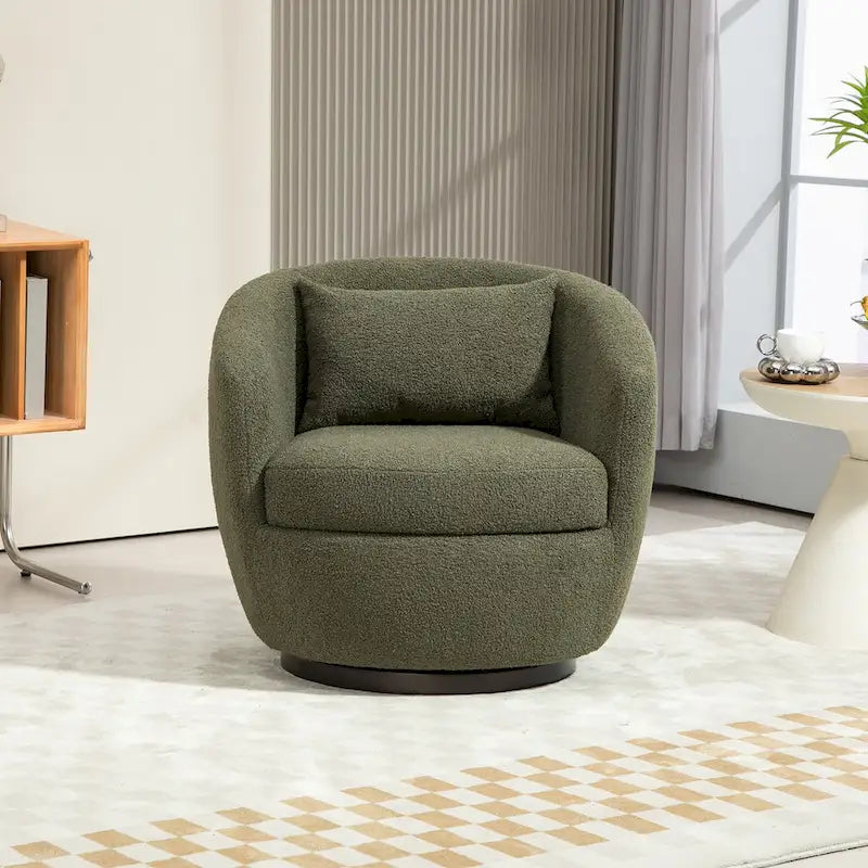 360° Swivel Barrel Accent Chair with Hidden Storage, Multi-Color Options