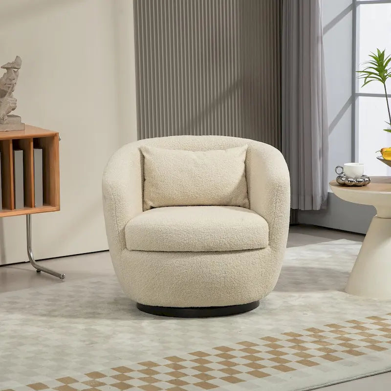 360° Swivel Barrel Accent Chair with Hidden Storage, Multi-Color Options
