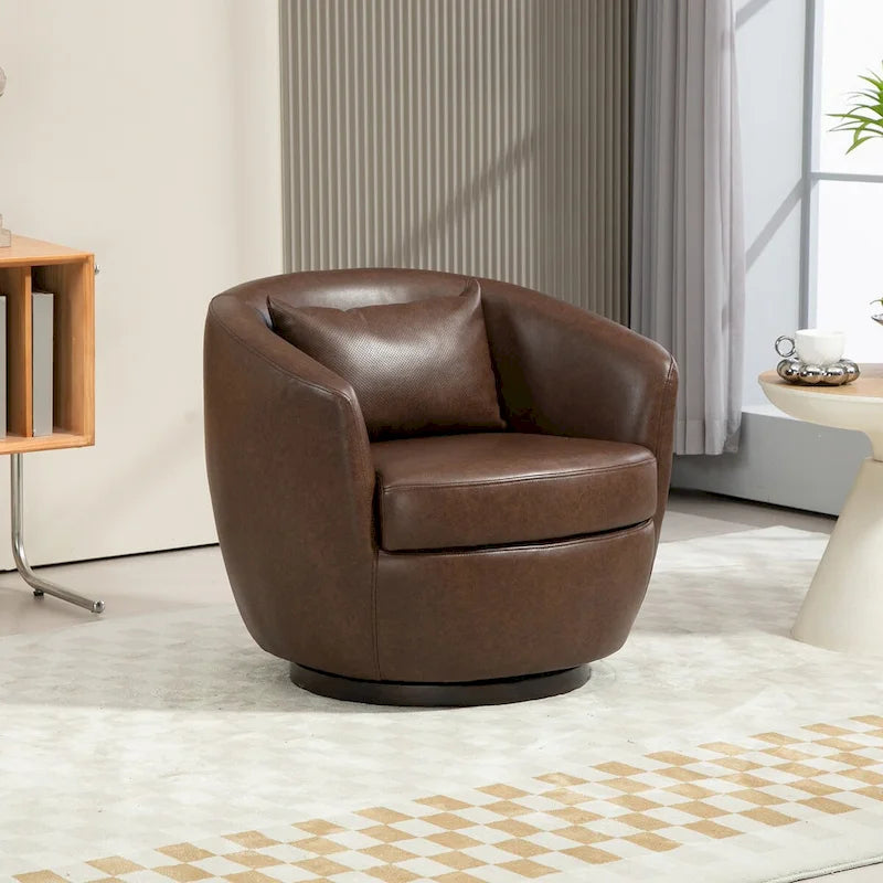 360° Swivel Barrel Accent Chair with Hidden Storage, Multi-Color Options