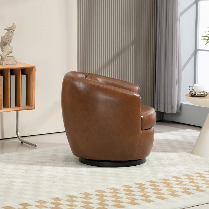 360° Swivel Barrel Accent Chair with Hidden Storage, Multi-Color Options