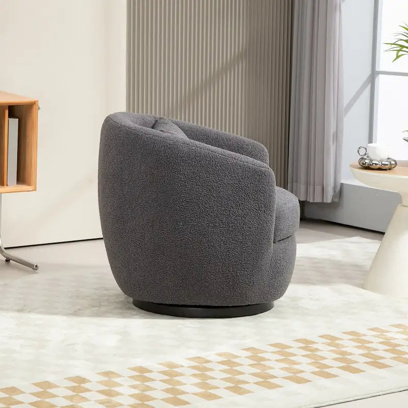 360° Swivel Barrel Accent Chair with Hidden Storage, Multi-Color Options