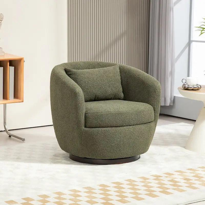 360° Swivel Barrel Accent Chair with Hidden Storage, Multi-Color Options
